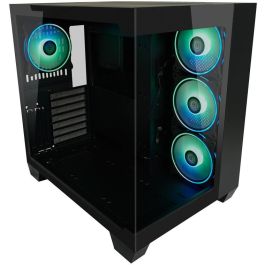LC-Power 809B Midi Tower PC Gaming Negro ATX/EATX/microATX/Mini-ITX con Ventana Lateral y Panel de Vidrio Templado