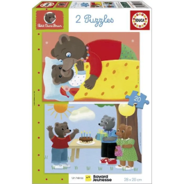 Educa Osito Pardo 8412668198807 - Set de 2 puzzles de 20 piezas para niños a partir de 4 años Precio: 23.68999952. SKU: B1HVWS8PJW