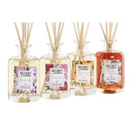DKD Home Decor Fl25 Ambientador Mikado Shabby, Fragancia Rosa Jazmín Lavanda Sándalo, 60 ml, Pack 20 Unidades, Cristal y Ratán, Colores Surtidos DKD Home Decor Fl25 Ambientador Mikado Shabby, Fragancia Rosa Jazmín Lavanda Sándalo, 60 ml, Pack 20 Unidades, Cristal y Ratán, Colores Surtidos