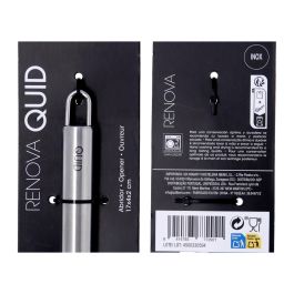Quid Abridor de Botellas de Acero Inoxidable Renova 17 cm, Aptas para Lavavajillas, Mango de Acero