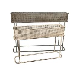 Macetero Vintage DKD Home Decor Gris Blanco 22 x 70 x 100 cm Set de 2