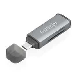 Aisens ASCR-2C10-GR Lector de Tarjetas USB-C 3.1 Gen1 para SD, Micro SD, MMC, RS-MMC, MMC Micro, Gris