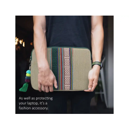 Funda para portátil Vam Vam Casablanca 12 pulgadas, protección acolchada y diseño artístico