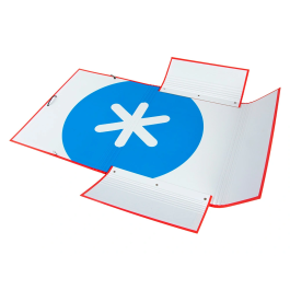 Antartik Carpeta Gomas Tres Solapas Cartón Forrado A4 Color Rojo