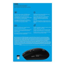 Logitech G305 Lightspeed Ratón Inalámbrico Óptico Negro 12000 PPP