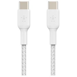 Belkin CAB004BT1MWH2PK Cable USB-C a USB-C 2.0 Trenzado 1m Blanco Doble Pack