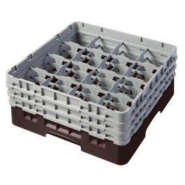 CAMBRO - 16S638-167 - Cesta de lavado 16 comp. 3 alturas - 10,9 cm Ø máx. - alt. máx. 17,6 cm - 50 x 50 x 22,5 cm - Castaño Precio: 68.68999995. SKU: B1EVSVF6R6