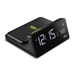 Reloj Despertador Digital Base Carga Qi Negro 14X6,35X14Cm BRAUN BC-21-B