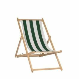 PRIVATE GARDEN Tumbona Cancale Plegable - Lona Fija Rayas Verdes y Blancas Algodón 200gr/m² Hidrófugo - Haya Maciza FSC 4 Posiciones - Fabricado en Francia Precio: 78.95000014. SKU: B1DN35BSHZ