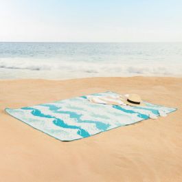 Toalla de Playa Aktive PEVA 200 x 1 x 150 cm (6 Unidades)