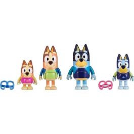 Figuras en miniatura - MOOSE TOYS - La familia en la playa (4 figuras) - Bluey