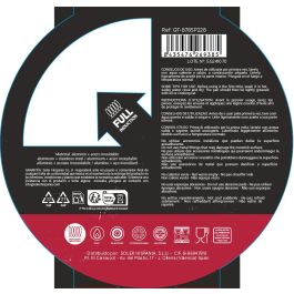 Quttin Sartén Wok de 28 cm para Inducción, Aluminio Forjado con Base Spiral - Medidas: 29 cm Ancho, 8.5 cm Alto, 49.5 cm Largo (4 Unidades)