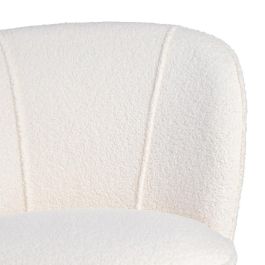 Sillón Beige Madera de Caucho Salón 54 X 64 X 73 cm