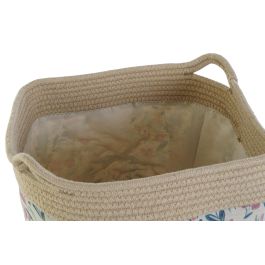DKD Home Decor Cesta Shabby Natural Multicolor 35 x 38 x 35 cm (4 Unidades)