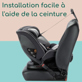 Safety 1St Silla de Coche Cosmo I-Safe I-Size SF8712930023272 De 0 a 12 Años 40-150 cm Rotación 360° Instalación Fácil Negro