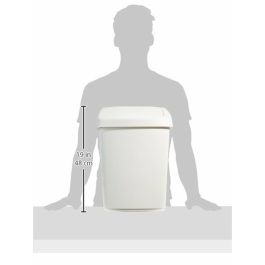 Cubo para la Basura Rubbermaid TAPA BASCULANTE Blanco Negro Plástico 25 L