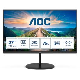 AOC Q27V4EA Monitor 27'' QHD (2560x1440) IPS 4ms 75Hz con Altavoces, HDMI, DisplayPort, VESA, Negro Precio: 166.50000026. SKU: S55130500