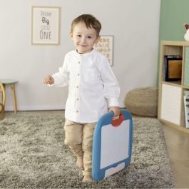 Smoby Pizarra Portátil 3 Usos Diferentes Incluye Rotulador Pág. para Colorear y Paño Hecho en Francia