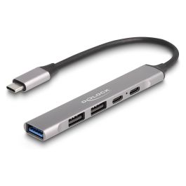 DeLOCK 64298 Hub USB-C Slim de 4 Puertos, 1x USB-A 10 Gbps + 2x USB-A 2.0 + 1x USB-C 2.0, con Power Delivery 95W, Aluminio, Plug & Play, para Windows, Mac, Linux Precio: 21.2355. SKU: B1HKA9VBJM