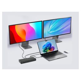 Conceptronic Docking Station 13 En 1 USB-C Profesional para Portátiles Windows, macOS, ChromeOS con Triple Salida 4K y Carga PD 96W