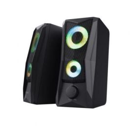 Trust Gaming Altavoces 2.0 GXT 606 JAVV 12W Negros con LED RGB, Referencia 25108