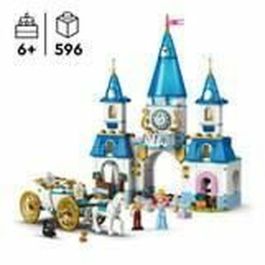 Lego 43275 Disney Princess El Castillo de Cenicienta y el Carruaje - Set Juego de Roles Infantil 6 Años