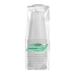 Algon Set de 20 Vasos Blancos 300 cc (24 Unidades)