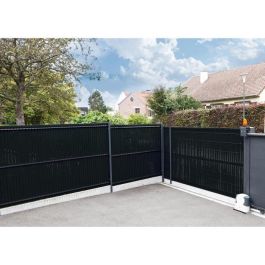 Kit de lamas para mampara de privacidad - NATURE - Para panel de valla rígida - Privacidad 4/5 - 1,225 x 2,50 m - Negro