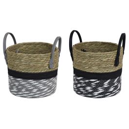 Cesta DKD Home Decor Negro Gris 21 x 26 x 21 cm (4 Unidades) Precio: 51.89000058. SKU: B1HFYAHHND