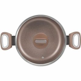 Arthur Martin AM5531 Olla de 28 cm con Tapa de Vidrio - Aluminio - Compatible con Todas las Fuentes de Calor, Incluida Inducción