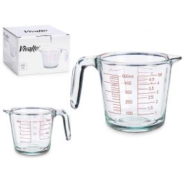Jarra Medidora de Vidrio Vivalto 500 ml - 12x10x17.7 cm Transparente (18 Unidades) Precio: 55.89000043. SKU: S3607714