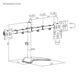 AISENS - SOPORTE DE MESA CON PEANA ECO GIRATORIO E INCLINABLE PARA MONITOR/TV 10KG (3 PIVOTES, 2 BRAZOS) DE 17-32, NEGRO AISENS - SOPORTE DE MESA CON PEANA ECO GIRATORIO E INCLINABLE PARA MONITOR/TV 10KG (3 PIVOTES, 2 BRAZOS) DE 17-32, NEGRO