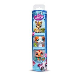 Littlest Pet Shop Pack 3 Figuras Mascotas 6,35x25,4x6,35 cm Modelos Surtidos