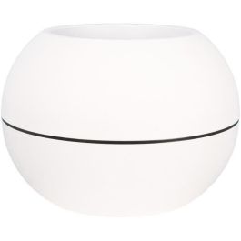 Jardinera redonda RIVIERA GRANIT BOULE - Plástico - Diámetro 40 cm - Blanco