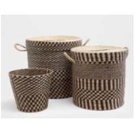 DKD Home Decor Cesta Colonial Natural Negro Fibra Set de 3 45 x 56 x 45 cm Precio: 71.38758. SKU: B1G5KH68T9