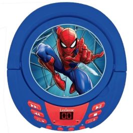 Lexibook Reproductor CD Portátil Bluetooth 5.0 Spider-Man con Efectos de Luz Multicolor, Función Karaoke y Entrada Auxiliar para Niños