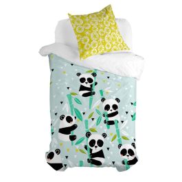 Juego de funda nórdica HappyFriday Moshi Moshi Panda Garden Blue Azul Cama de 80 2 Piezas Precio: 55.50000049. SKU: B1B6LCSC2X