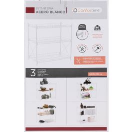 Estantería de Metal 3 Niveles 52x34x55 cm - Confortime (2 Unidades)