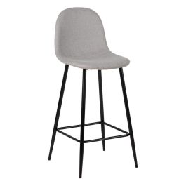 Taburete Gris Tejido-Metal Salón 45,50 X 45 X 105,50 cm