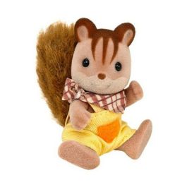Sylvanian Families 4172 Familia Ardillas Rojas - 4 Figuras Articuladas con Ropa Extraíble: Mamá, Papá, Hijo y Hija - Juguete +3 Años