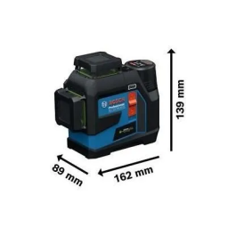 Bosch Professional GLL 12V-100-33 CG Láser de Línea, 3 Líneas Láser en 360º, Alcance 100 m, Maletín L-BOXX con Cargador