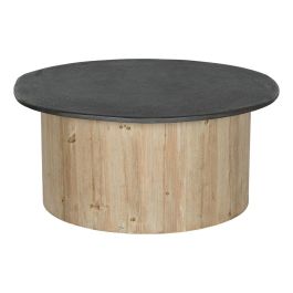 Mesa de Centro Home ESPRIT Natural Marrón oscuro Abeto 90 x 90 x 40 cm Precio: 205.0224. SKU: B1EJ93SPAF