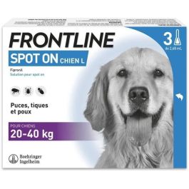 Frontline FRO4064951022890 3 Spot-On Pipetas Antiparasitarias para Perros 20-40 kg - Pulgas, Garrapatas, Piojos Precio: 36.88999963. SKU: B1552EWMEW