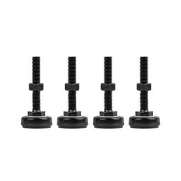 Lanberg Pie de Soporte M10 para Armario Rack, 78mm Altura, 60kg Carga Máx., ABS y Metal, Negro RAL9004