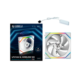 LIAN LI Ventilador para PC UNI FAN SL120 Wireless ARGB Blanco - 120mm, Control Inalámbrico 2.4GHz, 40 LEDs, FDB, hasta 2000 RPM, 64 CFM, Software L-Connect 3, 1 Unidad