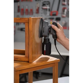 Powerplus Lijadora Delta 140 W POWE40020 con Sistema de Extracción de Polvo y Mango Flexible