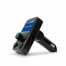 Energy Sistem 455249 Transmisor FM Coche Xtra Bluetooth, Pantalla LCD 1.4", USB, MicroSD, Manos Libres y Asistente Voz
