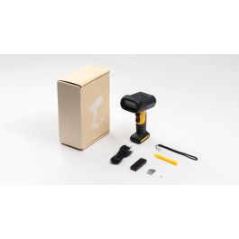 Inateck Lector de Códigos de Barras Portátil 2D BCST-75 Bluetooth USB Color Negro Amarillo Inalámbrico y Cableado IP67