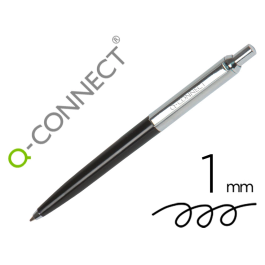 Q-connect Bolígrafo Premium Metálico Retráctil con Clip, Negro, Punta 1 mm, Trazo 0.7 mm, Recargable Precio: 2.50000036. SKU: B183LKBLBM