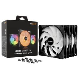 Be Quiet Light Wings LX BL130 Ventilador de Caja PWM 140 mm Triple Pack Alta Velocidad